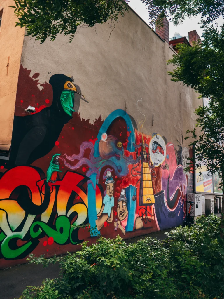 Graffitiwand - Steinstraße Würzburg. Der Fotogoals Fotospot in Würzburg