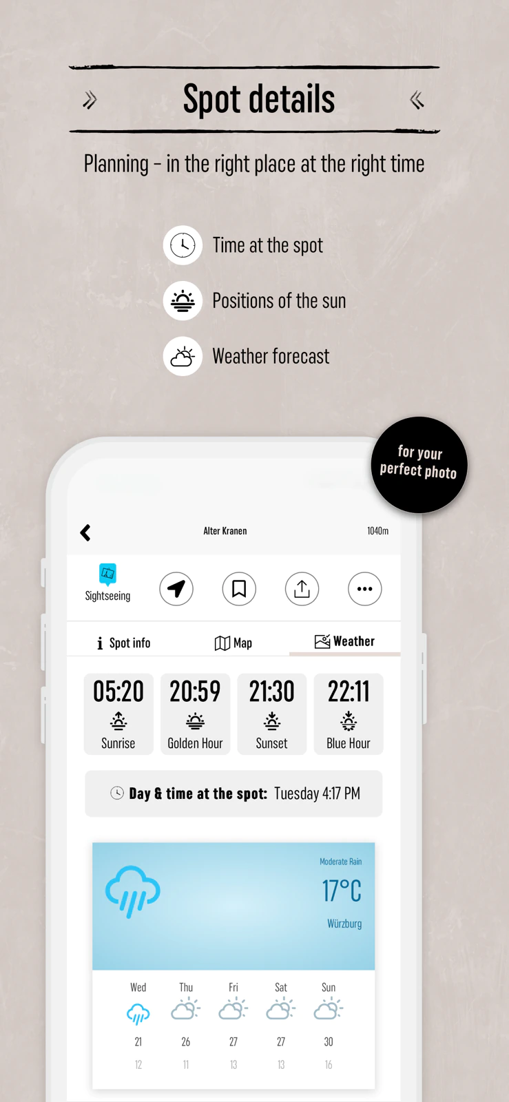 Fotogoals Photo Spots App Preview