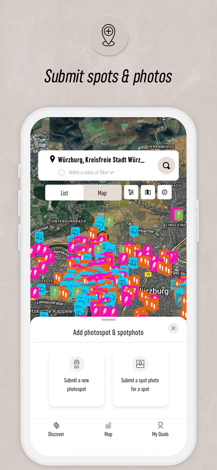 Fotogoals Photo Spots App Preview